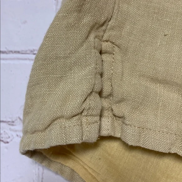 LAUDE THE LABEL Yellow Linen Shorts Size M - Picture 5 of 7